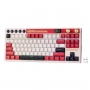 Tastatura mecanica, ROYAL KLUDGE M87, 75%  2,4 GHz/Bluetooth/USB-C 7500 mAh, Cream switch, red