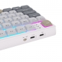 Tastatură mecanică ROYAL KLUDGE N80 cu profil redus cu ecran de afișare inteligent și buton, 75% baterie masivă, brown switch