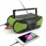 Radio portabil camping, calamitati naturale, incarcare solara, USB, powerbank 2000 mah, lanterna, survival kit - verde