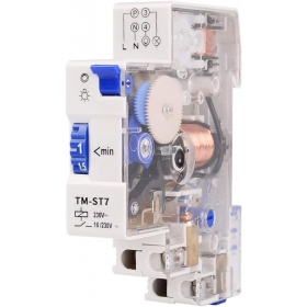 Temporizator mecanic Sinotimer, 220V, pentru lumini stradale, scari de bloc, 1-7 minute ,18mm, TM-ST7
