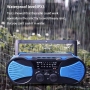 Radio portabil camping, calamitati naturale, incarcare solara, USB, powerbank 2000 mah, lanterna, survival kit - albastru