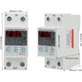 Releu monofazic protectie tensiune programabil, Sinotimer, 63A, ecran digital LED, recuperare automata, SVP-912-63A