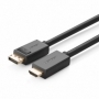 Ugreen cablu unidirectional DisplayPort la HDMI 4K 30Hz 32 AWG 1,5 m negru (DP101 10239)