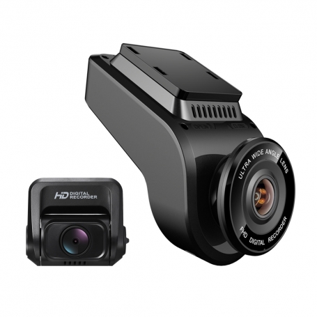 pair Alarming Appal Camera auto DVR dubla, rezolutie pana la 4K, 2.0'' Screen 4:3, GPS, WiFi,  sensor CMOS