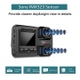 Camera auto DVR dubla, 2019 Full hd 1080P, 2.0'' Screen  4:3, GPS, WiFi, sensor CMOS SONY IMX323