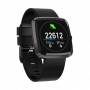 Smartwatch , T2 BP,  ecran tactil, camera, GPS, negru din silicon