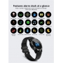 Smartwatch T1, masoara tensiunea arteriala, GPS, waterproof, compatibil cu iOS Android,Negru , ecran color