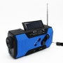 Radio camping, lampa LED, pentru kit calamitati naturale, cutremure, furtuni, cu dinam, albastru