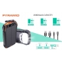 Baterie externa power bank solar PYRAMID®, 26800 mAh, cu incarcare solara, panou de 1,8 W, lanterna, camping, PY-I26S