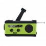 Radio camping portabil 2000 mAh, alerta sonora si luminoasa SOS, panou solar pentru incarcare, MD-055, verde