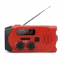 Radio portabil camping MD-088PLUS, cu dinam, calamnitati naturale, 3 moduri de incarcare, AM/FM, rosu