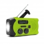 Radio portabil camping MD-088PLUS, cu dinam, calamnitati naturale, 3 moduri de incarcare, AM/FM, verde