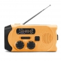Radio portabil camping MD-088PLUS, cu dinam, calamnitati naturale, 3 moduri de incarcare, AM/FM, portocaliu