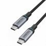 Choetech 2x USB tip C - Cablu de incarcare date USB tip C Power Delivery 100W 5A 1,8m negru, HRT-77752