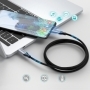 Choetech 2x USB tip C - Cablu de incarcare date USB tip C Power Delivery 100W 5A 1,8m negru, HRT-77752