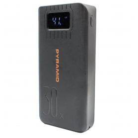 Baterie externa  PYRAMID® 30000 mAh, display LED,power bank, lanterna led, 2X porturi USB, incarcare rapida, PWB1