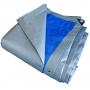 Prelata cu inele, PYRAMID®, 180 G/MP, 6 x 8 M, impermeabila, argintiu si albastru, PREL28