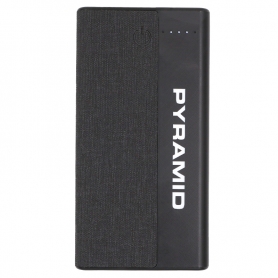 Powerbank 10000 mAh, Pyramid®, incarcare wireless QI 5W, 2 x usb, negru, PB1111