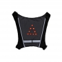 Mini Vesta reflectorizanta ciclism, alergare prindere rucsac cu semnalizare rutiera 10 LED-uri, unisex, negru