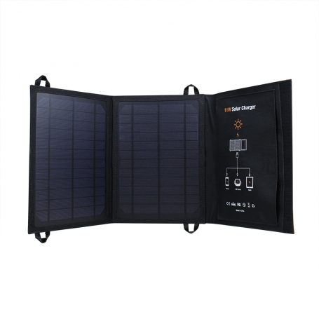 Panou solar 18V - 11W, PYRAMID, pliabil, portabil, cu 2 porturi USB, camping, drumetii, pescuit, PS-11