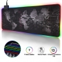 Mousepad Gaming RGB, PYRAMID®, 800x300x4mm, RGB,13 moduri de iluminare, harta lumii, anti alunecare, suprafata textila, PAD02