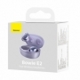 Baseus Bowie E2 TWS Bluetooth 5.2 Casti fara fir Baseus Bowie E2 TWS Bluetooth 5.2 Casti fara fir impermeabile IP55 Viol