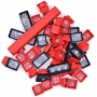 Set 61 butoane Royal Kludge PBT Double-Shot Keycaps, 61 taste, translucide, compatibile Cherry MX, US, Rosu/Negru, KC-11