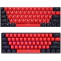 Set 61 butoane Royal Kludge PBT Double-Shot Keycaps, 61 taste, translucide, compatibile Cherry MX, US, Rosu/Negru, KC-11