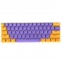 Set 61 butoane Royal Kludge PBT Double-Shot Keycaps, 61 taste, translucide, compatibile Cherry MX, US, Mov/Portocaliu, KC-23