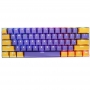 Set 61 butoane Royal Kludge PBT Double-Shot Keycaps, 61 taste, translucide, compatibile Cherry MX, US, Mov/Portocaliu, KC-23