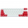 Set 61 butoane Royal Kludge PBT Double-Shot Keycaps, 61 taste, translucide, compatibile Cherry MX, US, Alb/Rosu, KC-25