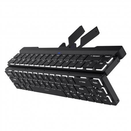 Tastatura mecanica gaming low profile, Kludge, 68 taste, iluminata, 60%, bluetooth sau